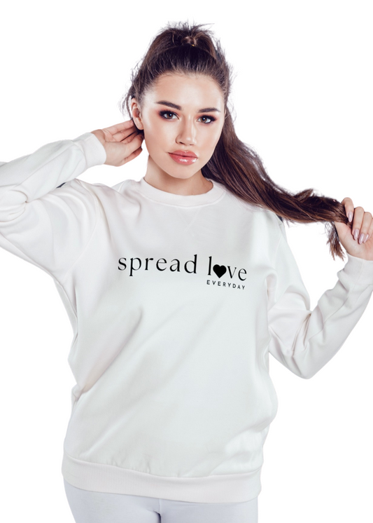 Spread Love Unisex Sweatshirt - White