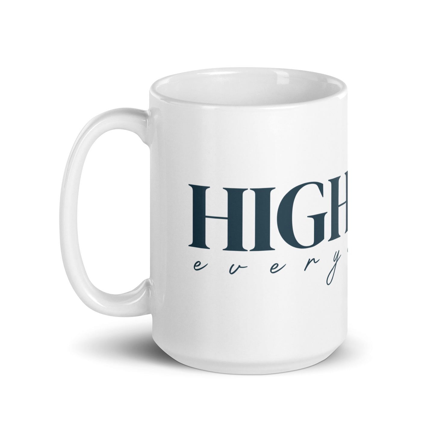 High Vibes White Glossy Mug